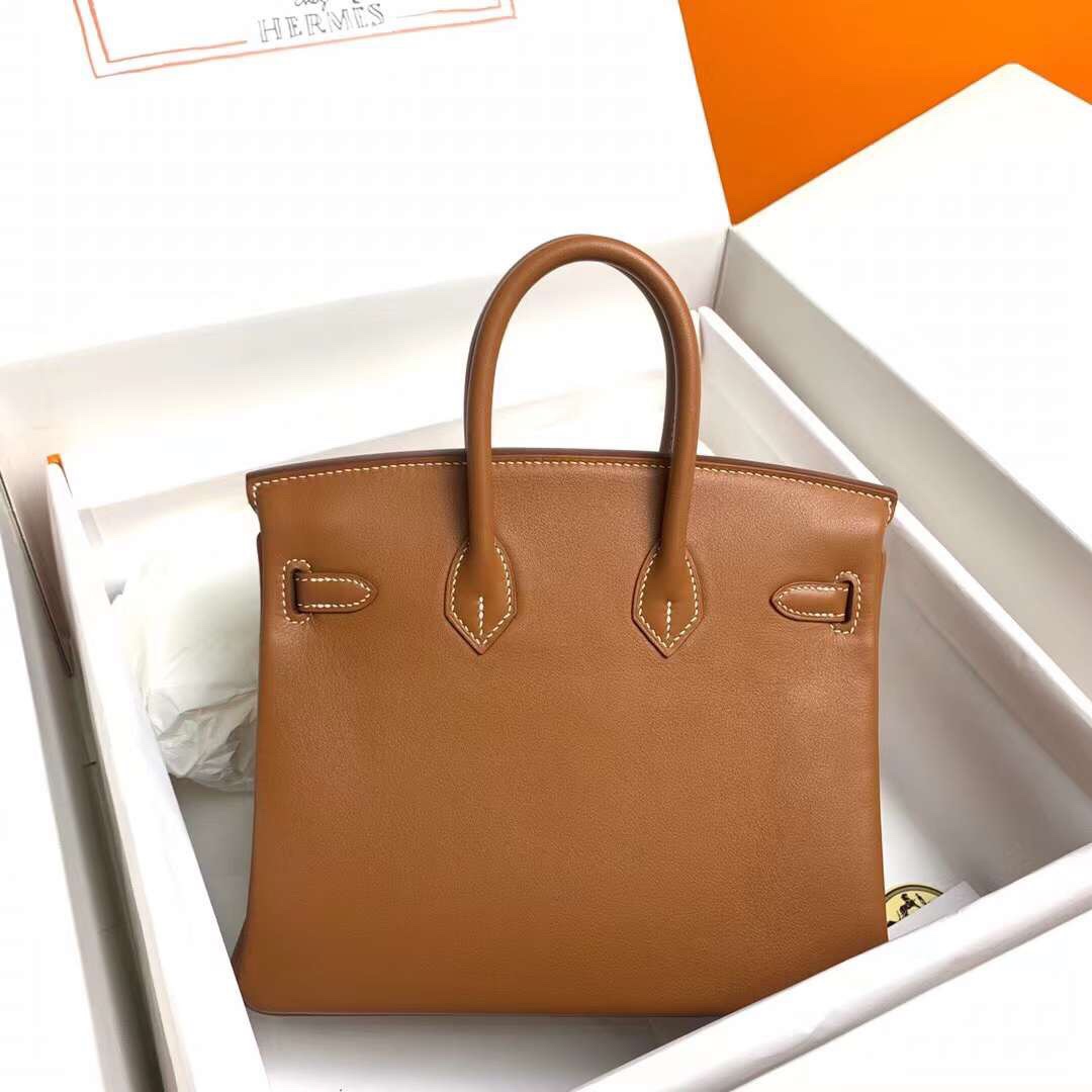 Hermes Birkin 25CM Swift Leather Handbag Brown 